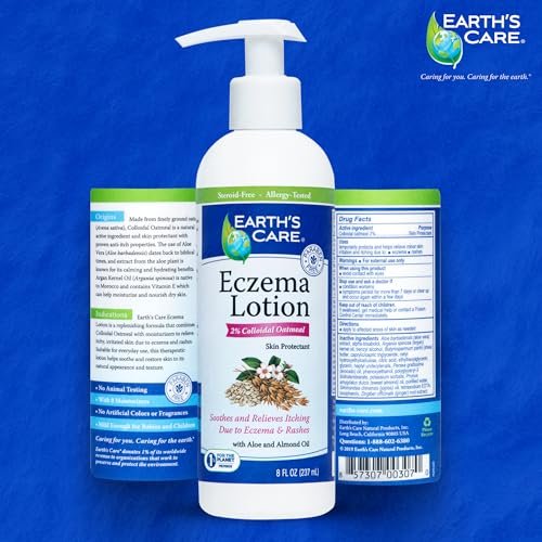 Earth's Care Eczema Lotion - Natural, Safe & Mild Lotion for Eczema for Adults and Kids - 8 Fl Oz (237 mL) - görsel 10