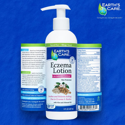 Earth's Care Eczema Lotion - Natural, Safe & Mild Lotion for Eczema for Adults and Kids - 8 Fl Oz (237 mL)