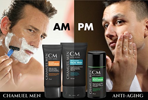 CHAMUEL MEN Anti-Aging Face Cleanser - Deep Cleaning & Exfoliating Men's Face Wash with Organic Rose Hip, Aloe & Glycolic Acid for Oily, Dry, Sensitive or Combination Skin, 125ml - görsel 11