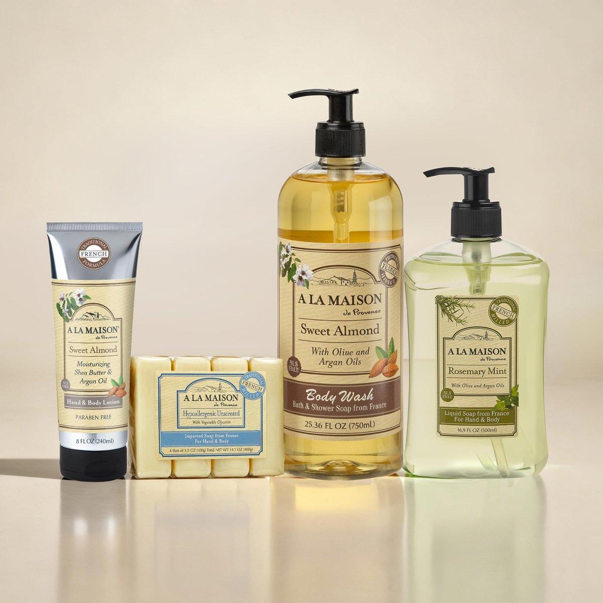 A LA MAISON Lavender Aloe French Liquid Hand Soap - Natural Hand Wash Made with Essential Oils - Biodegradable, Plant-Based, Vegan, Cruelty-Free, Alcohol & Paraben Free (16.9 oz, 2 Pack) Avelisse