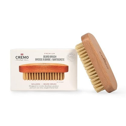 Cremo 100% Boar Bristle Beard Brush with Wood Handle – Shape, Style & Groom Any Length Facial Hair Avelisse