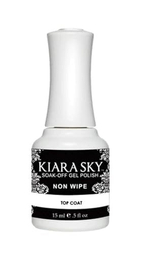 Kiara Sky Professional Nails LED UV Soak Off Gel Polish Non Wipe Top Coat - 0.5 fl oz Avelisse