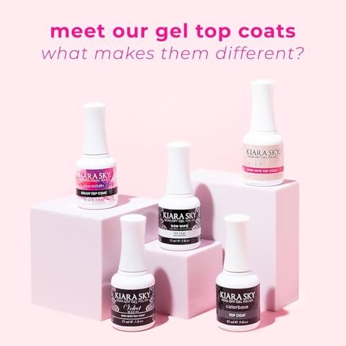 Kiara Sky Professional Nails LED UV Soak Off Gel Polish Non Wipe Top Coat - 0.5 fl oz Avelisse