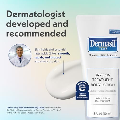 Dermasil Body Lotion Dry Skin Treatment 3-Pack – Non-Greasy, Fast-Absorbing, Fragrance-Free, Cruelty-Free, 8 oz Each - görsel 7