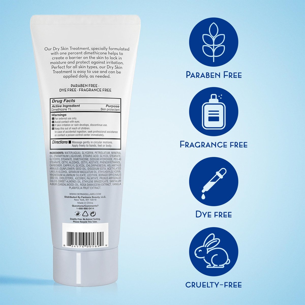 Dermasil Body Lotion Dry Skin Treatment 3-Pack – Non-Greasy, Fast-Absorbing, Fragrance-Free, Cruelty-Free, 8 oz Each - görsel 4