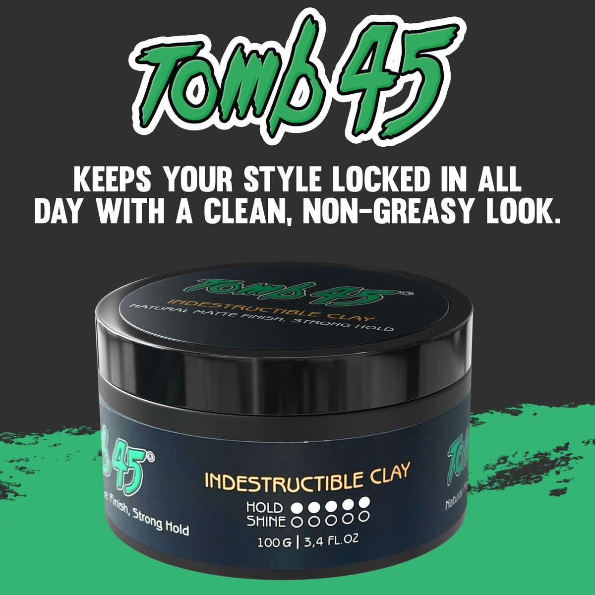 Tomb45 Indestructible Hair Clay - High Strong Hold Matte Finish Hair Styling Putty Avelisse