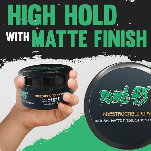 Tomb45 Indestructible Hair Clay - High Strong Hold Matte Finish Hair Styling Putty Avelisse