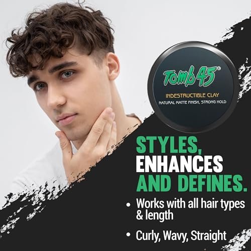 Tomb45 Indestructible Hair Clay - High Strong Hold Matte Finish Hair Styling Putty Avelisse