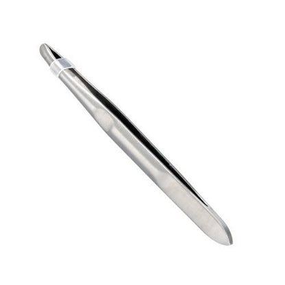 Yimart Silver Stainless Steel Round Tip Eyebrow Hair Tweezer - Precision Makeup Tool