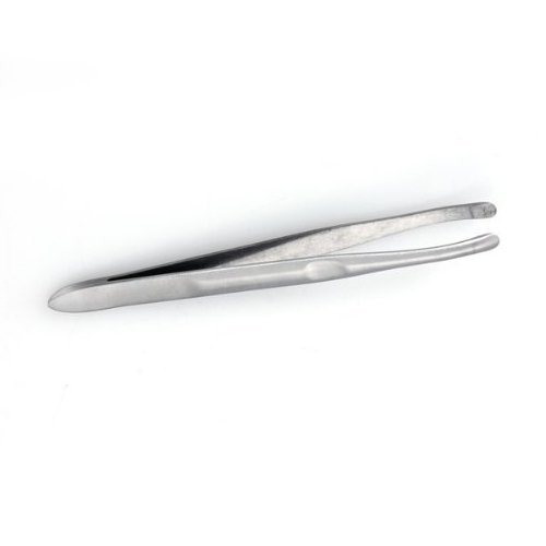 Yimart Silver Stainless Steel Round Tip Eyebrow Hair Tweezer - Precision Makeup Tool - görsel 3