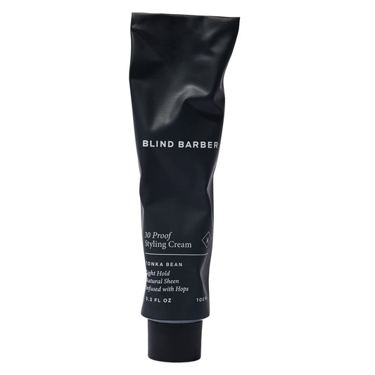 Blind Barber 30 Proof Hair Cream – Light Hold Styling Cream & Beard Tamer, Natural Shine, Water-Based, Paraben & Sulfate-Free, Tonka Bean Scent (3.2 oz) Avelisse