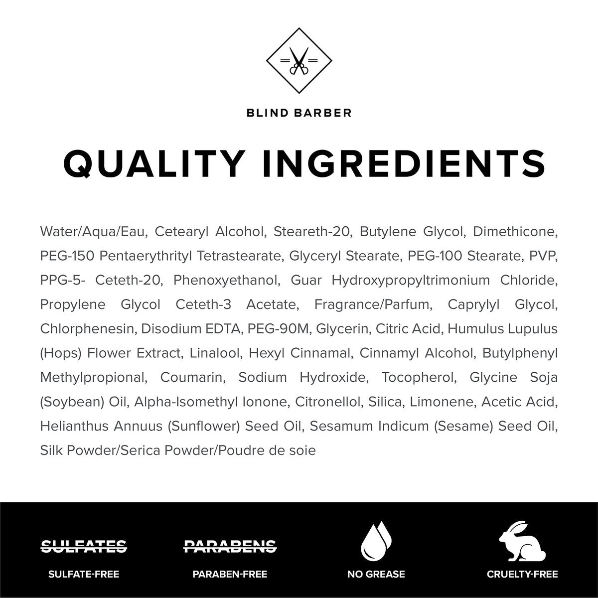 Blind Barber 30 Proof Hair Cream – Light Hold Styling Cream & Beard Tamer, Natural Shine, Water-Based, Paraben & Sulfate-Free, Tonka Bean Scent (3.2 oz) Avelisse