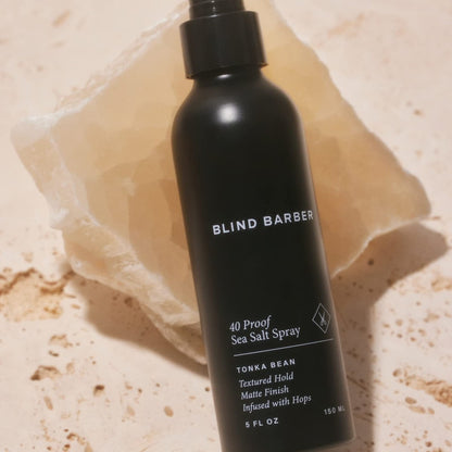 Blind Barber 40 Proof Sea Salt Spray for Men - Salt Water Hair Spray for Volume & Texture - Water-Based Matte Finish with Light-Medium Hold - Enhances Beach Waves & Body - Tonka Bean Scent (5 Fl oz) Avelisse