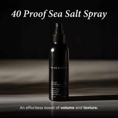 Blind Barber 40 Proof Sea Salt Spray for Men - Salt Water Hair Spray for Volume & Texture - Water-Based Matte Finish with Light-Medium Hold - Enhances Beach Waves & Body - Tonka Bean Scent (5 Fl oz) Avelisse