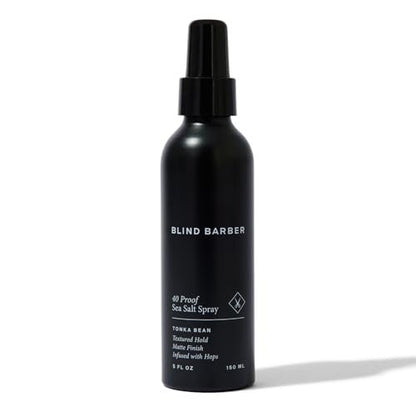 Blind Barber 40 Proof Sea Salt Spray for Men - Salt Water Hair Spray for Volume & Texture - Water-Based Matte Finish with Light-Medium Hold - Enhances Beach Waves & Body - Tonka Bean Scent (5 Fl oz) Avelisse
