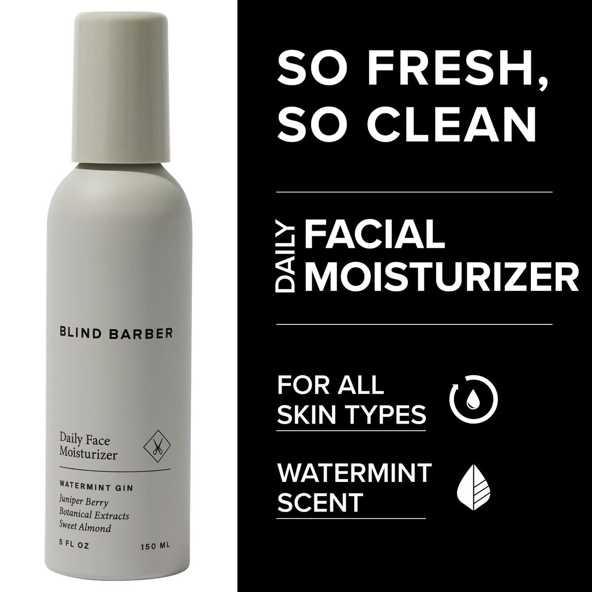 Blind Barber Daily Face Moisturizer – Daily Face Cream & Aftershave Lotion for Men, 5 oz Avelisse