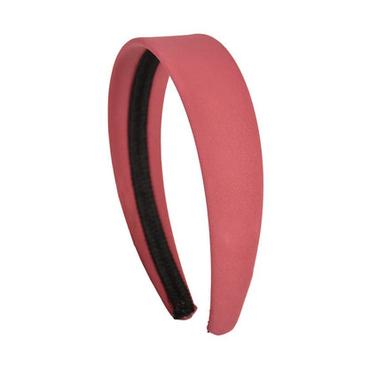 1 Inch Wide Suede Like Headband Solid Hairband for Women and Girls - Rose
