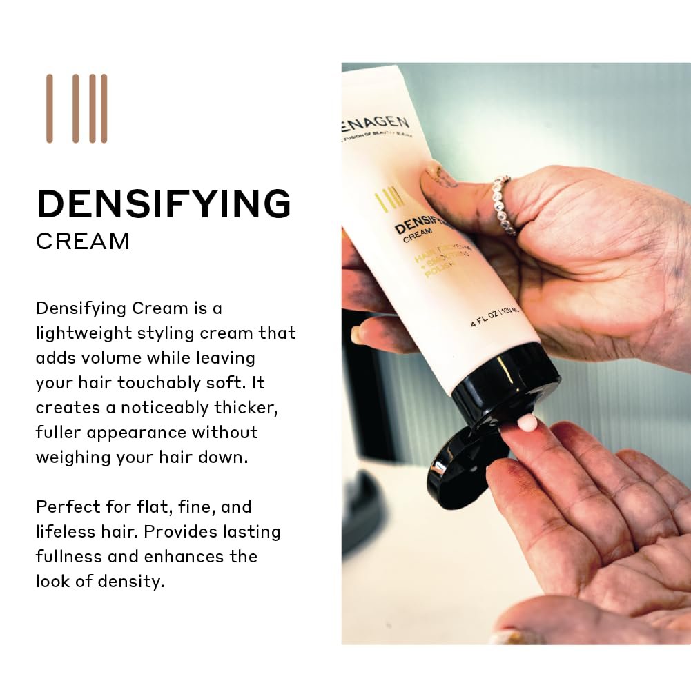 ZENAGEN Densifying Leave-In Cream: Thickening Smoother & Polisher for All Hair Types, 4 oz Avelisse