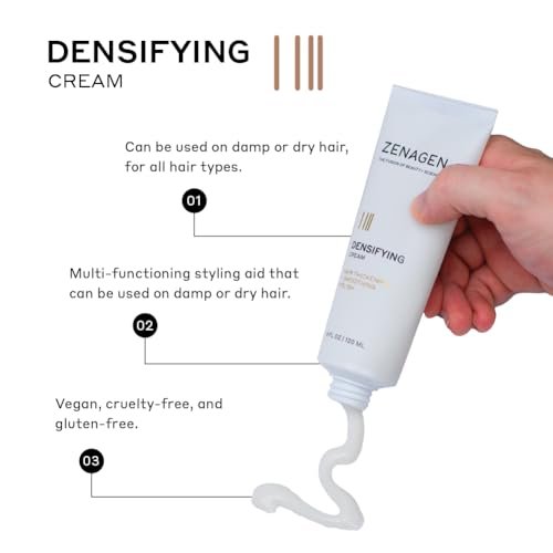 ZENAGEN Densifying Leave-In Cream: Thickening Smoother & Polisher for All Hair Types, 4 oz Avelisse