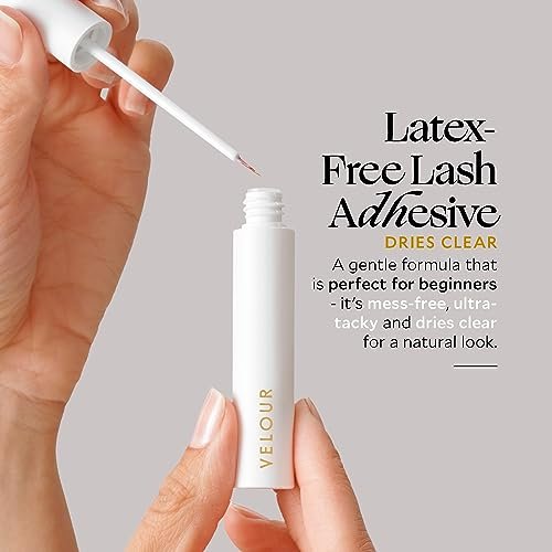 Velour Strong Eyelash Glue – Super Hold Vegan Lash Adhesive with Brush Applicator, Latex-Free for Strip Lashes & Extensions (White, 1 Count) - görsel 4