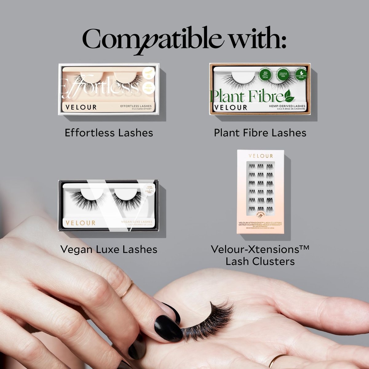 Velour Strong Eyelash Glue – Super Hold Vegan Lash Adhesive with Brush Applicator, Latex-Free for Strip Lashes & Extensions (White, 1 Count) - görsel 11