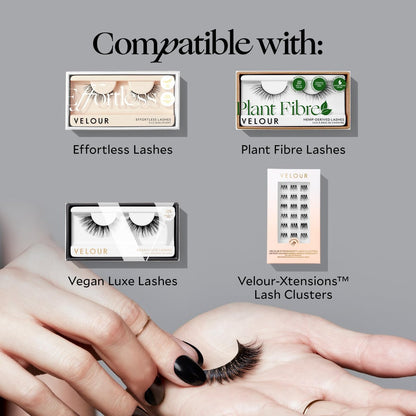 Velour Strong Eyelash Glue – Super Hold Vegan Lash Adhesive with Brush Applicator, Latex-Free for Strip Lashes & Extensions (White, 1 Count)