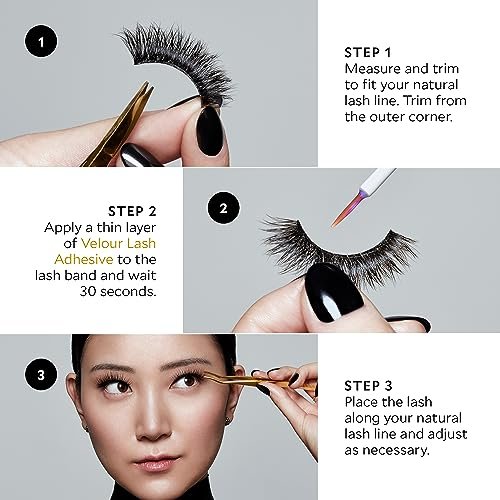Velour Strong Eyelash Glue – Super Hold Vegan Lash Adhesive with Brush Applicator, Latex-Free for Strip Lashes & Extensions (White, 1 Count) - görsel 8