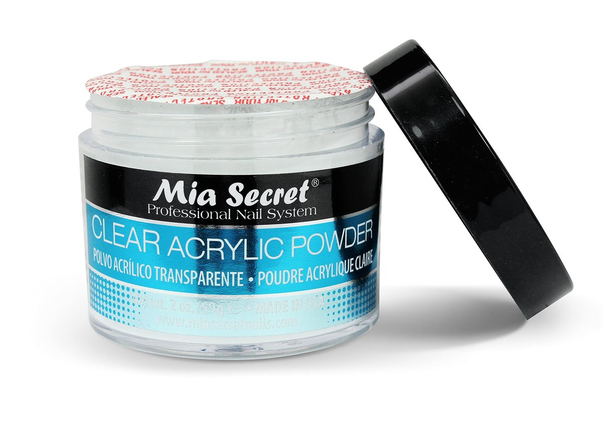 Mia Secret Clear Acrylic Powder - 2 oz Professional Nail Enhancement Avelisse
