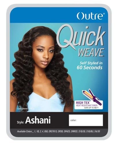 Outre Synthetic Hair Half Wig Quick Weave Ashani (1) - Black Avelisse