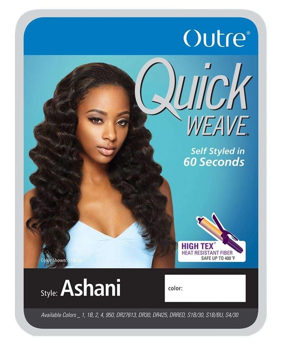 Outre Synthetic Hair Half Wig Quick Weave Ashani (1) - Black Avelisse