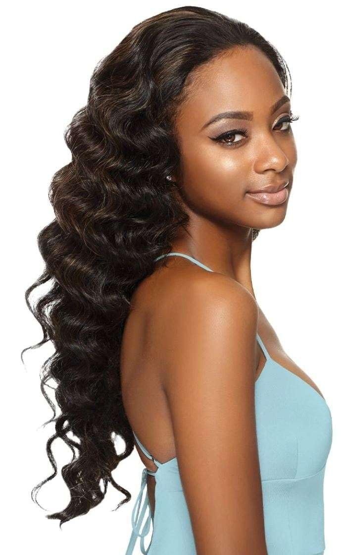 Outre Synthetic Hair Half Wig Quick Weave Ashani (1) - Black Avelisse