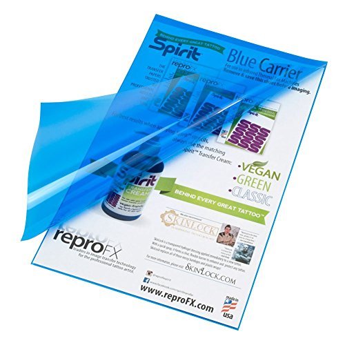 Repro FX Spirit Tattoo Blue Carrier 14 Inch - Thermal Tattoo Paper Transfer Carrier, Made in USA Avelisse