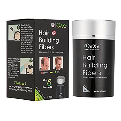 Black Hair Building Fibers – Natural Thickening Concealer for Thinning Hair, Instant Fuller Hair for Women and Men, 0.77 oz - görsel 3