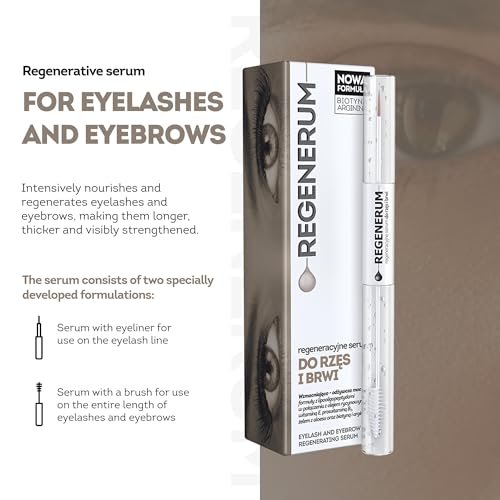 Regenerum Eyelash and Eyebrow Regenerating Serum – Intensive Dual Formula for Nourishment and Growth, 11g Avelisse