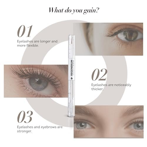 Regenerum Eyelash and Eyebrow Regenerating Serum – Intensive Dual Formula for Nourishment and Growth, 11g Avelisse