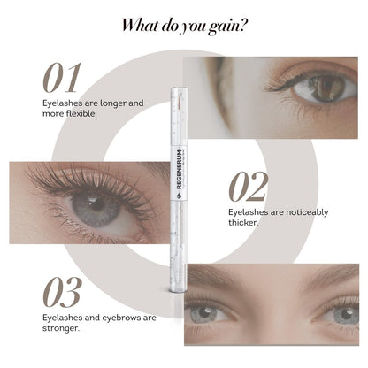 Regenerum Eyelash and Eyebrow Regenerating Serum – Intensive Dual Formula for Nourishment and Growth, 11g Avelisse