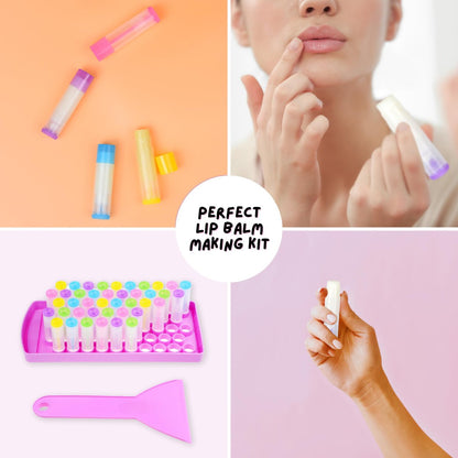 Kare & Kind Lip Balm Filling Tray and Spatula Set - Fill 50 Standard 15mm Tubes Instantly (3/16 oz / 5.5 ml Each)
