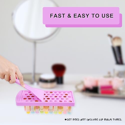Kare & Kind Lip Balm Filling Tray and Spatula Set - Fill 50 Standard 15mm Tubes Instantly (3/16 oz / 5.5 ml Each) - görsel 4