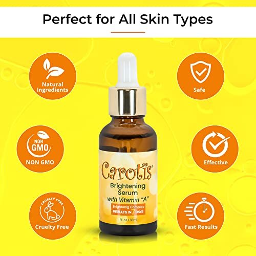 CAROTÏS Skin Brightening Serum with Carrot Oil & Vitamin A – Dark Circles, Wrinkles & Spots Corrector, 30 ml Avelisse