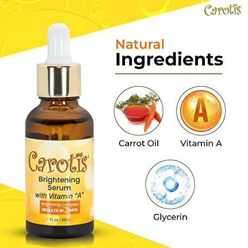 CAROTÏS Skin Brightening Serum with Carrot Oil & Vitamin A – Dark Circles, Wrinkles & Spots Corrector, 30 ml Avelisse