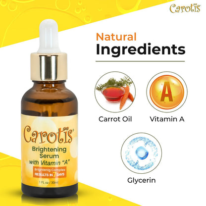 CAROTÏS Skin Brightening Serum with Carrot Oil & Vitamin A – Dark Circles, Wrinkles & Spots Corrector, 30 ml Avelisse