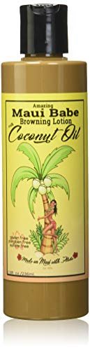 Maui Babe Browning Lotion with Coconut Oil - 8oz (236ml) for Sun-Kissed Glow Avelisse
