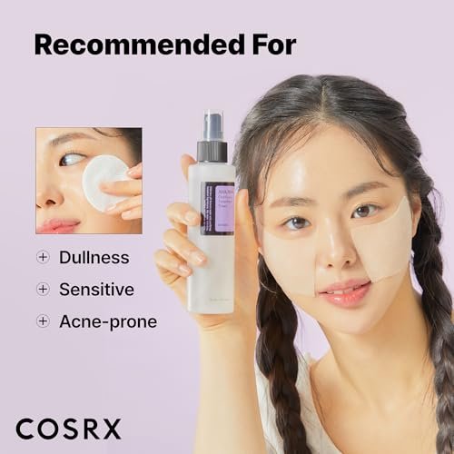 COSRX AHA/BHA Treatment Toner - 5.07 fl.oz (150ml) - Facial Exfoliating Spray for Whiteheads, Pores & Uneven Skin - Korean Skin Care, Not Tested on Animals Avelisse