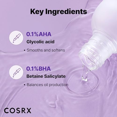 COSRX AHA/BHA Treatment Toner - 5.07 fl.oz (150ml) - Facial Exfoliating Spray for Whiteheads, Pores & Uneven Skin - Korean Skin Care, Not Tested on Animals Avelisse