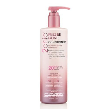 GIOVANNI 2chic Frizz Be Gone Conditioner - Anti-Frizz Smoothing Formula with Shea Butter & Sweet Almond Oil, Paraben Free, Color Safe, 24 oz Avelisse
