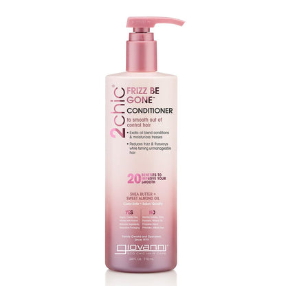 GIOVANNI 2chic Frizz Be Gone Conditioner - Anti-Frizz Smoothing Formula with Shea Butter & Sweet Almond Oil, Paraben Free, Color Safe, 24 oz Avelisse