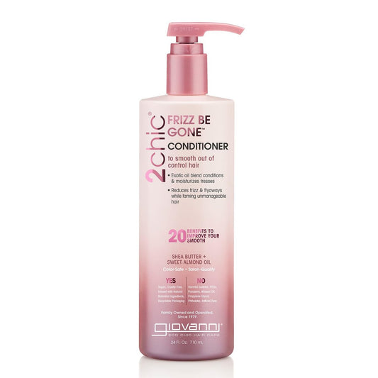 GIOVANNI 2chic Frizz Be Gone Conditioner - Anti-Frizz Smoothing Formula with Shea Butter & Sweet Almond Oil, Paraben Free, Color Safe, 24 oz Avelisse