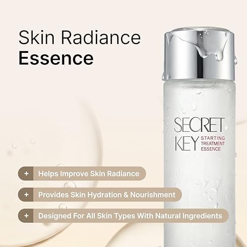 Secret Key Starting Care Essence Toner – Galactomyces Ferment Filtrate with Adenosine for Radiance Glass Skin, Hydrating Essence, Helps Improve Uneven Skin Tone, Korean Skin Care, 5.24 Fl Oz Avelisse
