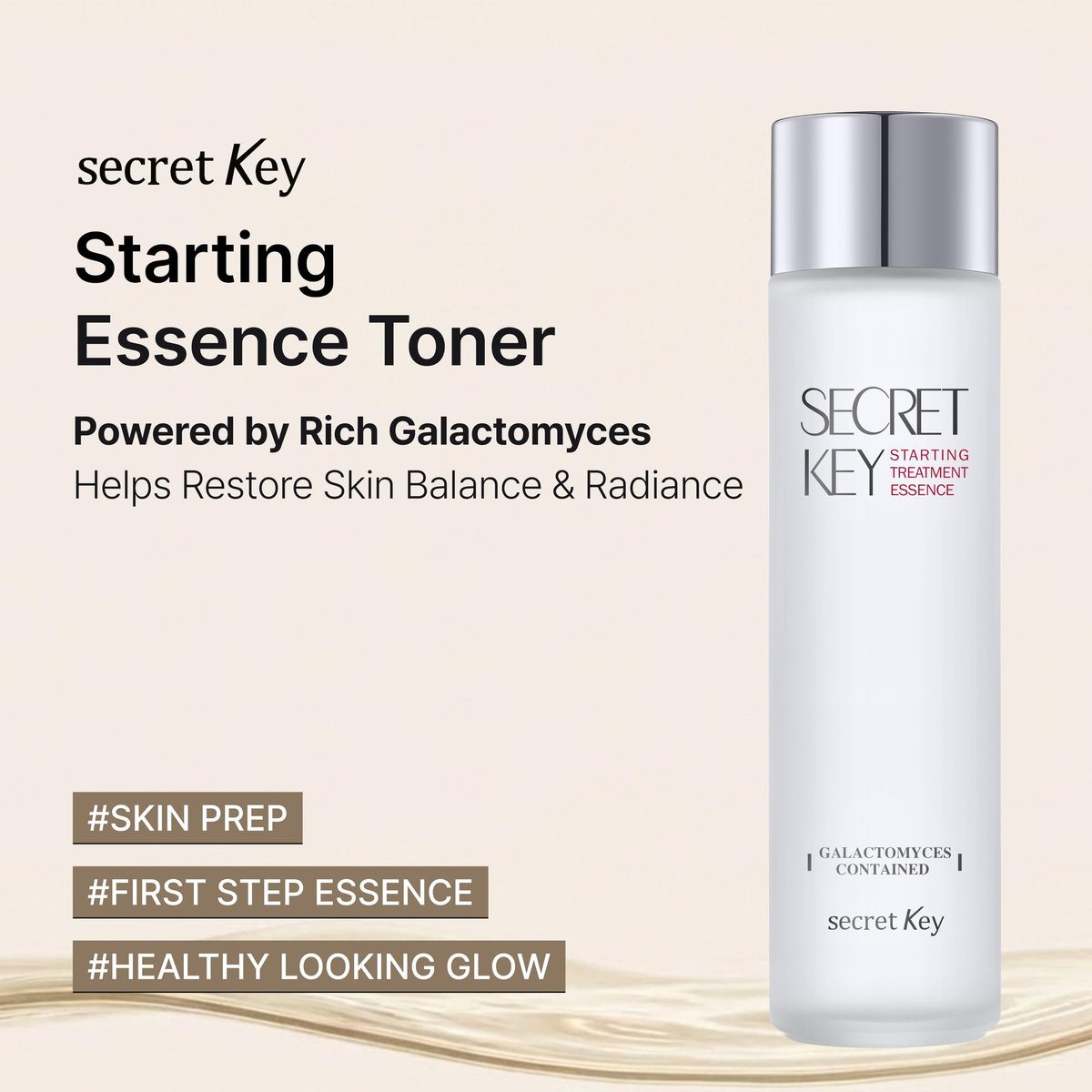 Secret Key Starting Care Essence Toner – Galactomyces Ferment Filtrate with Adenosine for Radiance Glass Skin, Hydrating Essence, Helps Improve Uneven Skin Tone, Korean Skin Care, 5.24 Fl Oz Avelisse