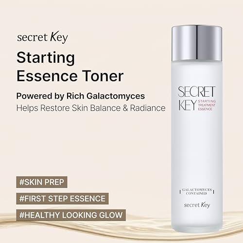 Secret Key Starting Care Essence Toner – Galactomyces Ferment Filtrate with Adenosine for Radiance Glass Skin, Hydrating Essence, Helps Improve Uneven Skin Tone, Korean Skin Care, 5.24 Fl Oz Avelisse